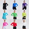 Womens Athletic Running Yoga Top With Stretchy Polyester Fabric For Gym Fitness