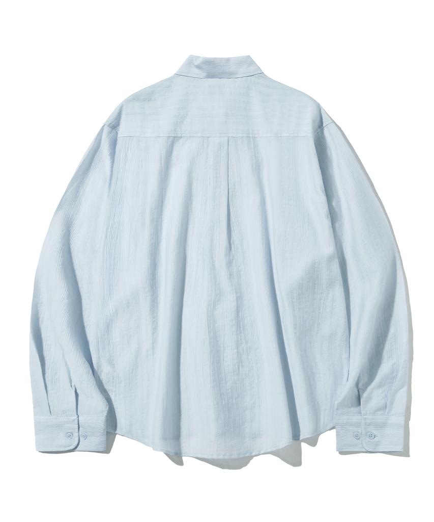 FILLUMINATE (W) See-Through Loose Fit Shirt - Sky Blue