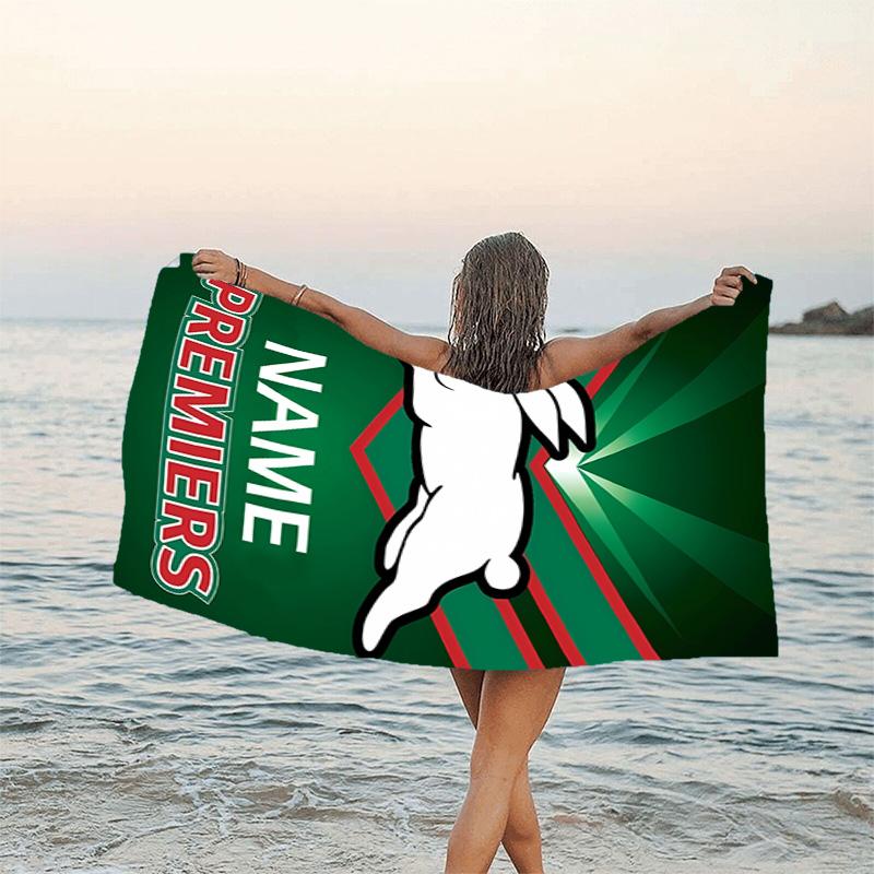 1pc Football23 Beach Towel with Custom Name, Beach/Swimming/Bath/Picnic/Camping Towel, Suitable for Seaside Beaches