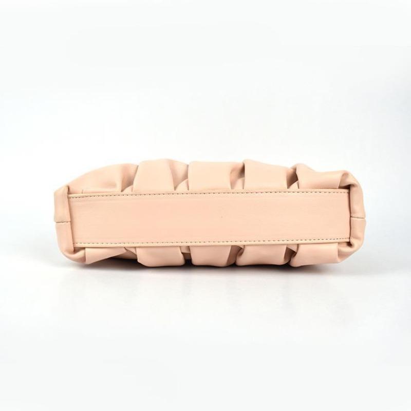 Trendige und vielseitige Temperament-Achseltasche Guangzhou Plissee-Tasche aus echtem Leder Handheld-Damentasche