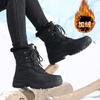 Thickened snow boots women's winter velvet thickened waterproof non-slip cotton shoes women's medium boots keep warm