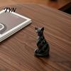 Detailed Resin Sculptures Spiral Cat Sculpture Ornament, Creative Twisted Statue, Artistic Home Tabletop Decor Desktop for Living Room Bedroom Office
