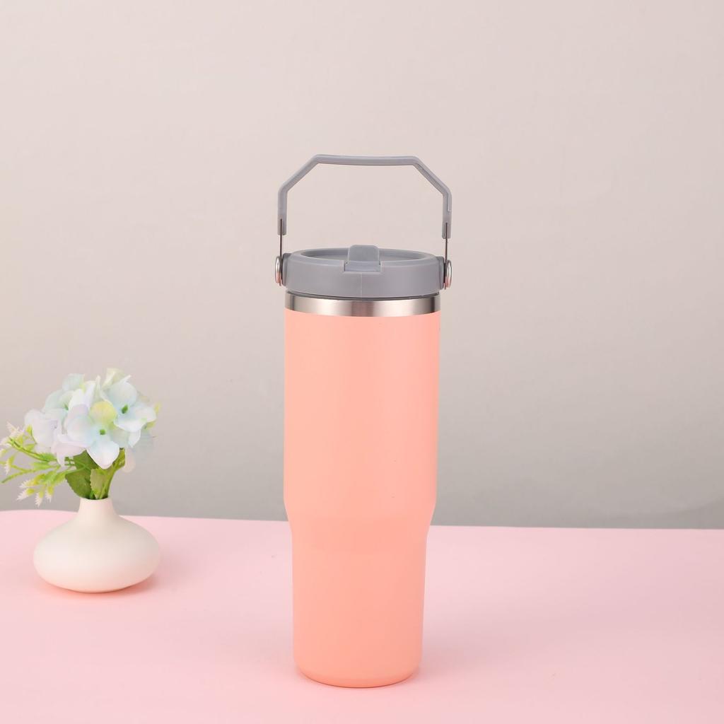 600/900ml New Car Cup Outdoor Portable Handheld Ice King Cup Vacuum Insulated Large Capacity Insulated Bottle