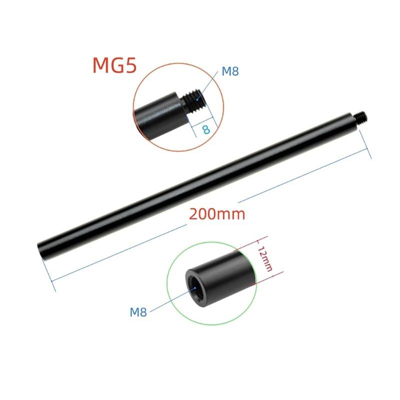 M 8 Thread Extension Rod 12mm Diameter Extension Poles Stabilizer Accessory for Tripods and Motorcycle Mounts