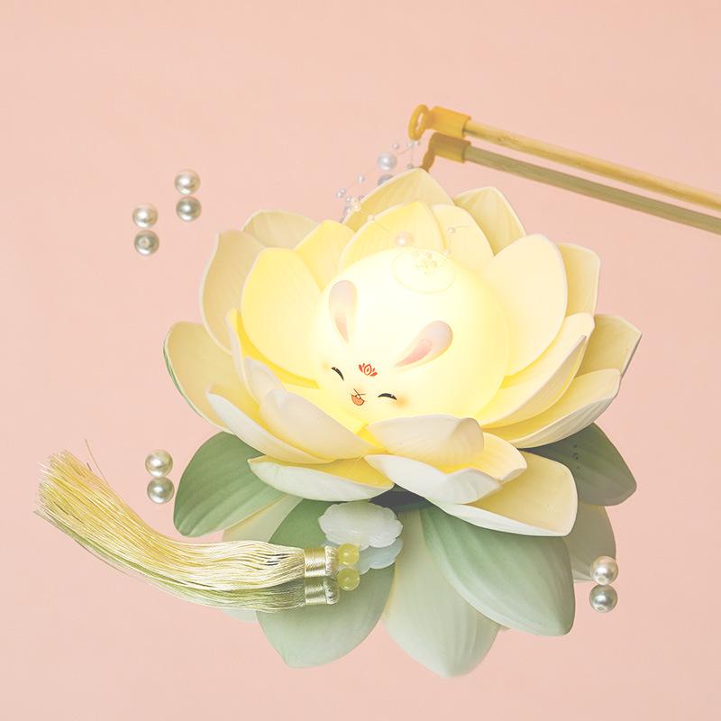 Mid-Autumn Festival Lotus Lantern DIY Kit: Parent-Child Ancient Style Handheld Lantern for Performances