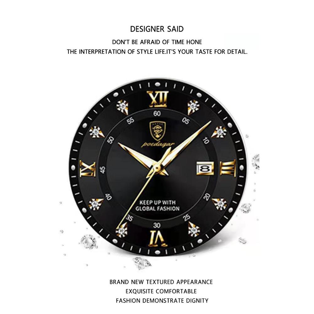 POEDAGAR Casual Wrist Watch For Women Luxury Waterproof Luminous Date Ladies Watch Stainless Steel Quartz Watch reloj