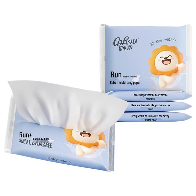 COROU Run+ Series 3-Ply Baby Moisturizing Tissues, 30-Pack