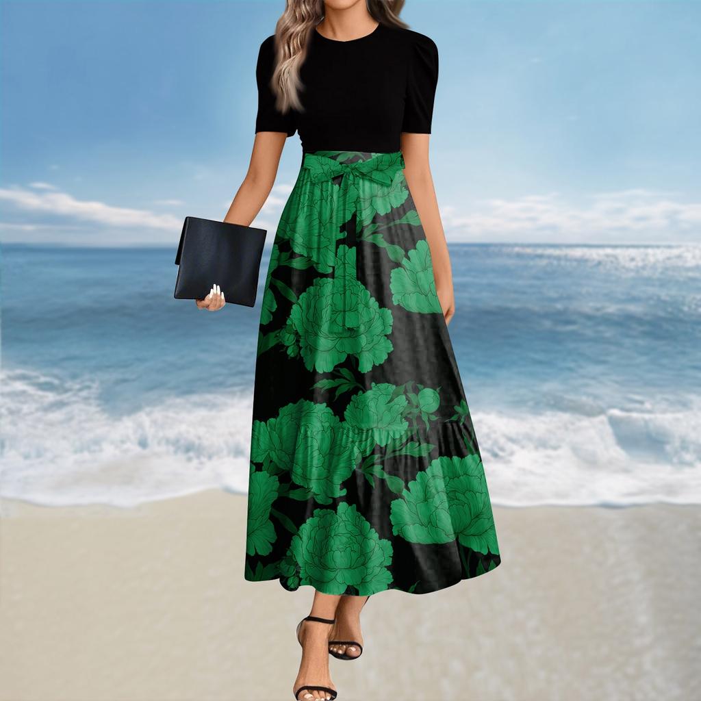 Dámské letní šaty Volné Plážové Dovolenkové Ležérní Hluboký Výstřih do V Vesta Šaty Elegantní Košilové Šaty