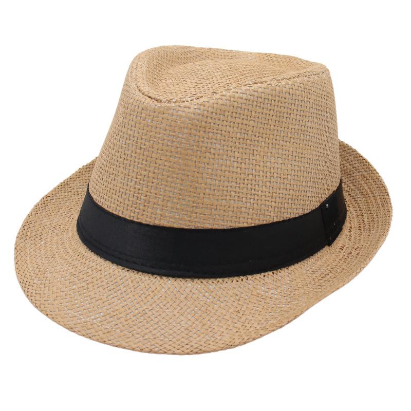 Gentleman'S Straw Hat Hawaiian Hat Short Brim Spring Summer Visor Churchill Jazz Hat Men'S And Women'S
