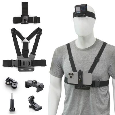 GoPro Action Camera & Mobile Phone Mount: Cycling, Sports, Chest Strap & Headband Set