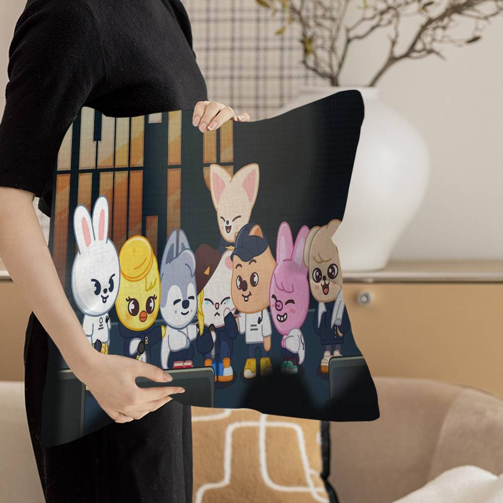 Kpop S-Stray K-Kids S-Skzoo Personalized Pillow Dust Cover Bedroom Kids Party Decoration Pillowcase Birthday Children Gift