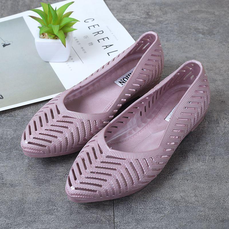 New Four Seasons Shoes Women's Shallow Sandals Women's Anti Slip Outing Student Casual Single Shoes Women
