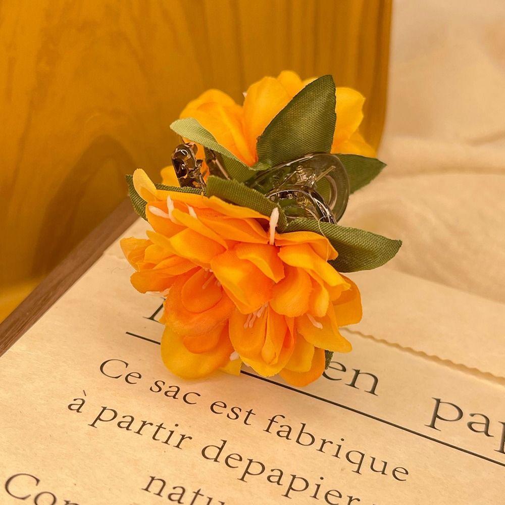 Stoff Kunstblume Haarnadel Meeresufer Böhmischer Stil Haarspange Süße Blume Haarklammer Strand