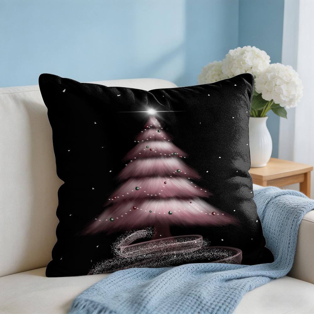 Merry Christmas Printed Cushion Cover Square Pillow Bedroom Sofa Leisure Comfort Living Room Home Decoration X