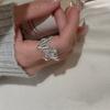 Xiaomi 925 Sterling Silver Rings For Women Geometric Fine Jewelry Finger Adjustable Simple Shinning Strip Ring For Party Birthday Gift