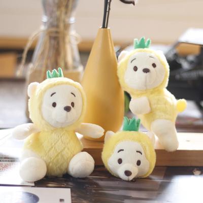 Cute Cute Pineapple Bear Pendant Plush Toy Doll Pupp Bear Bouquet Schoolbag Bag Hanging Decoration Keychain