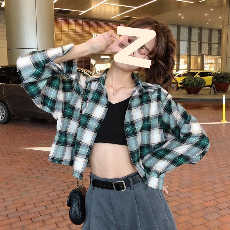 2024 Early Spring Women's Retro Plaid Long Sleeve Jacket