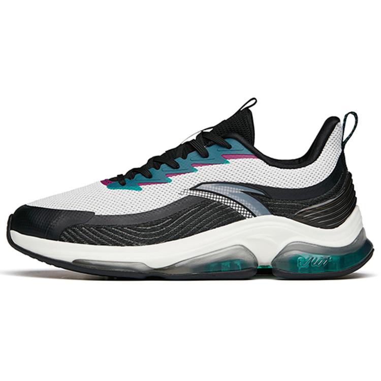 

Anta Cushioned Slip Resistant Abrasion Resistant Low Top Running Shoes Men s Black White Green 43