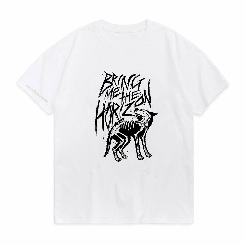 Bring Me The Horizons Print T Shirts Trend The Dog Rock Music Band Metal Tees Summer Casual OneckCotton Men Women TShirt S