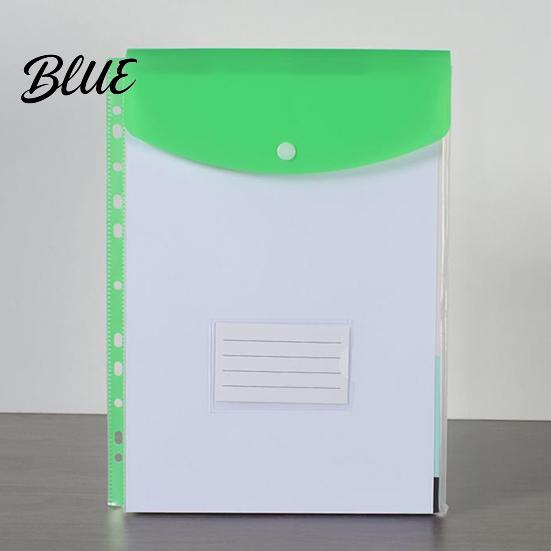 Department File Folder 3Pcs 11 Hole A4 with Snap Button Colorful Document Organizer