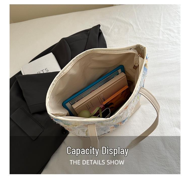 2025 Fashion Casual Shoulder & Hand-Carried Bucket Bag - Large Capacity, Fresh & Simple Design