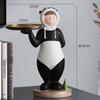 Creative Design Panda Girl Floor Ornament Large Pallet Storage Living Room Nice Entrance Home Decoration Home Relocation New House Gift