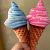 Ice Cream Cone Plush Pillow Toy with Free Shipping - Custom Logo Options Available