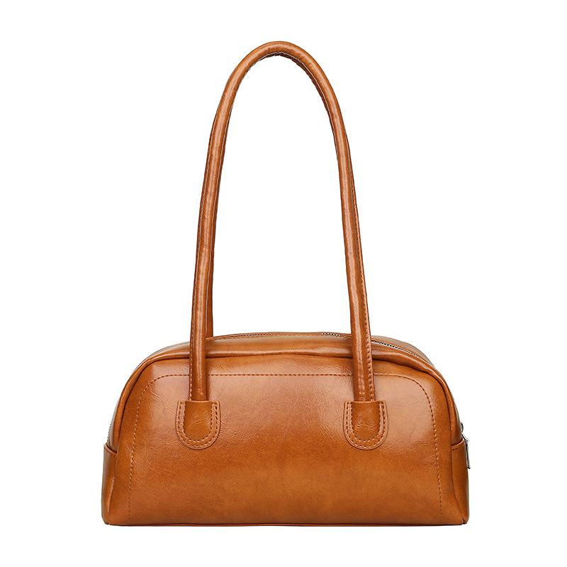 Retro Shoulder-strap Underarm Bag for Ladies, Hand-held Boston Bag