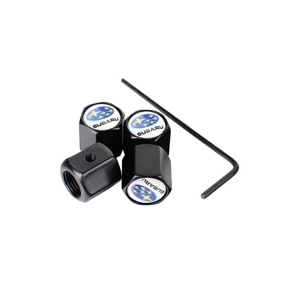 Car Wheel Anti-Theft Tire Valve Stem Cap Air Leakproof Cover for Subaru Forester Ascent BRZ Legacy Levorg Outback Tribeca WRX XV Y7