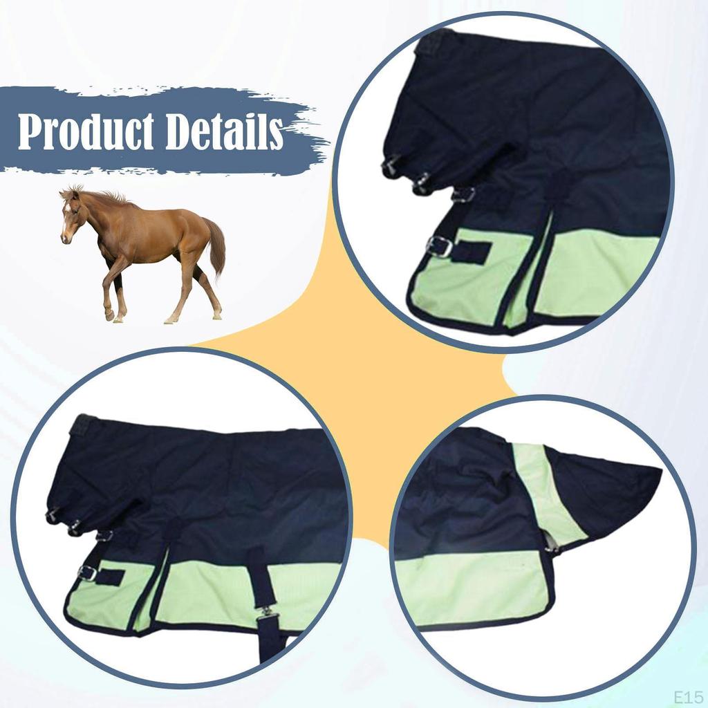 Horse Winter Turnout Blanket Sheet 600D Oxford Breathable Belly Wrap Waterproof Horsewear