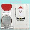 Adorable Christmas Door Decor Felt Cartoon Wall Stickers Featuring Reindeer Snowman And Santa Designs