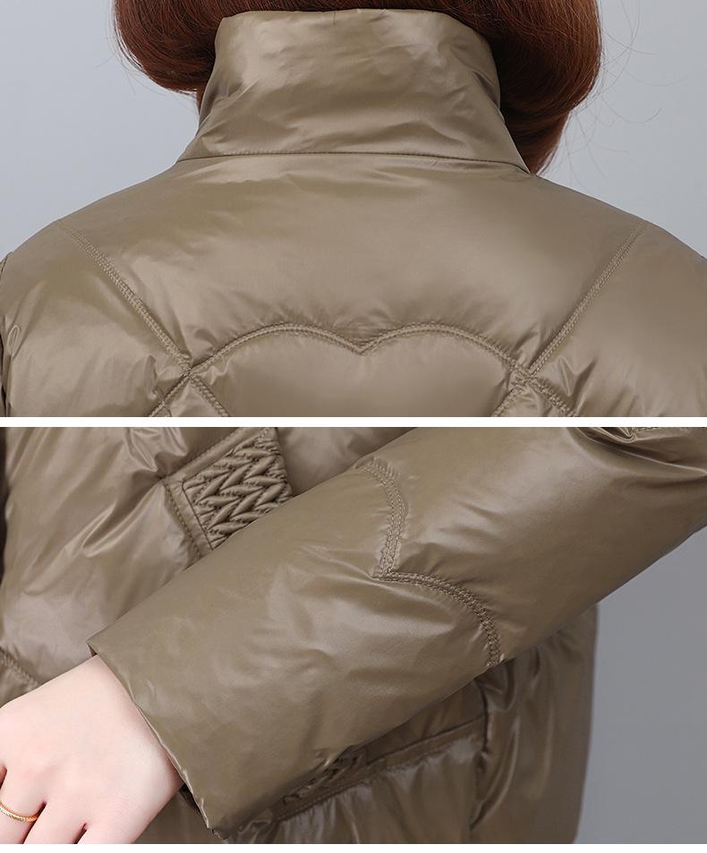 2024 Korean Style Women's Shiny Down Jacket - Winter Fashion Loose Fit, Thick Warm Coat for Mid-Aged Women