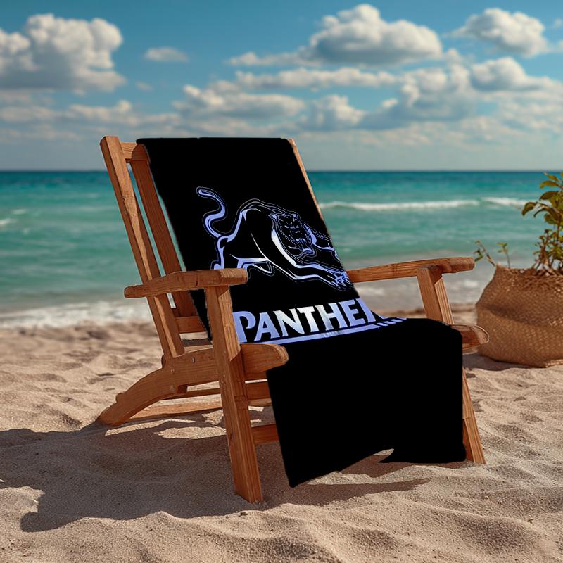 panthers Fashion Beach Towel: Ideal for Summer Adventures Soft, absorbent and quick drying suitable for swimming and bathing