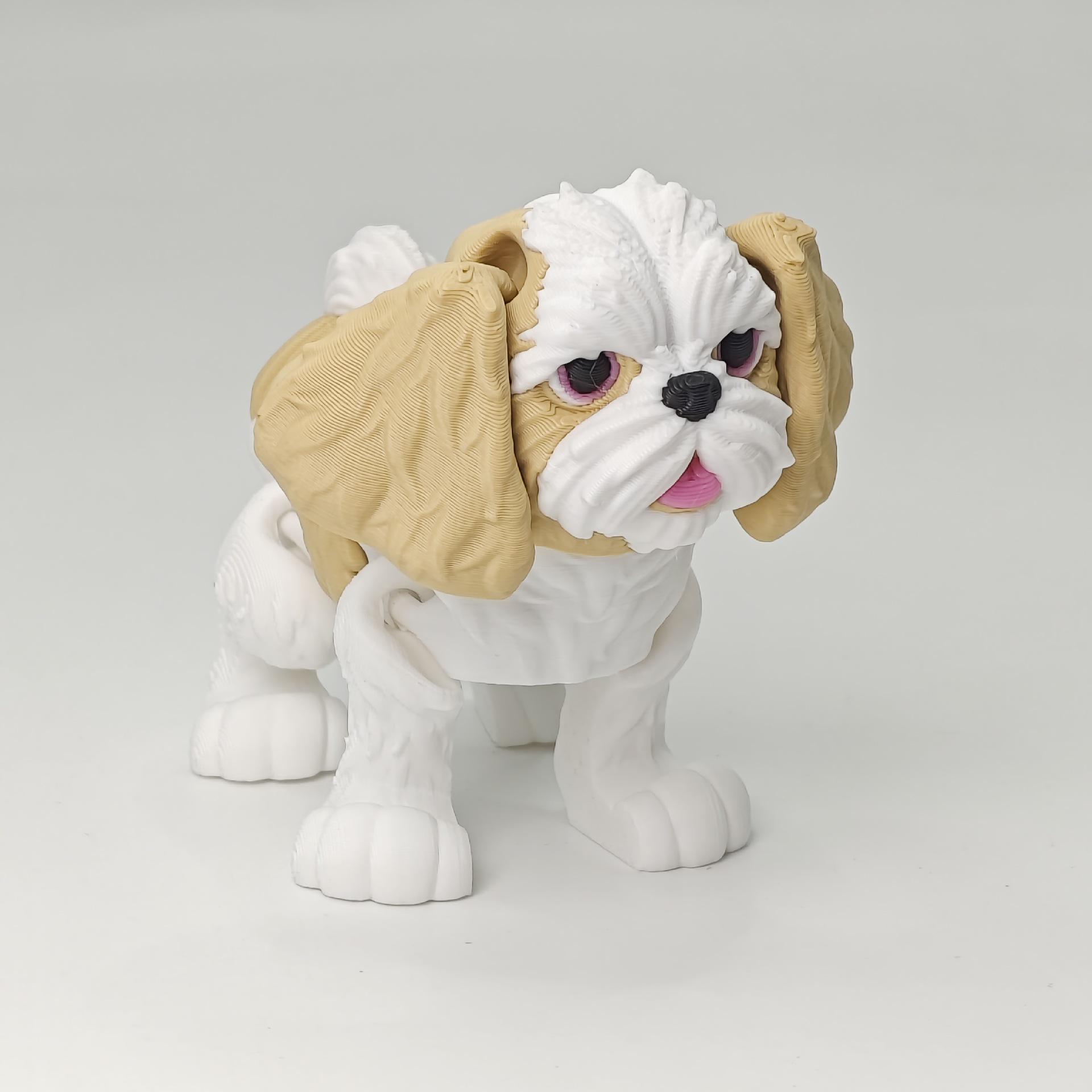 3D-печатная фигурка собаки Сиши с подвижными суставами