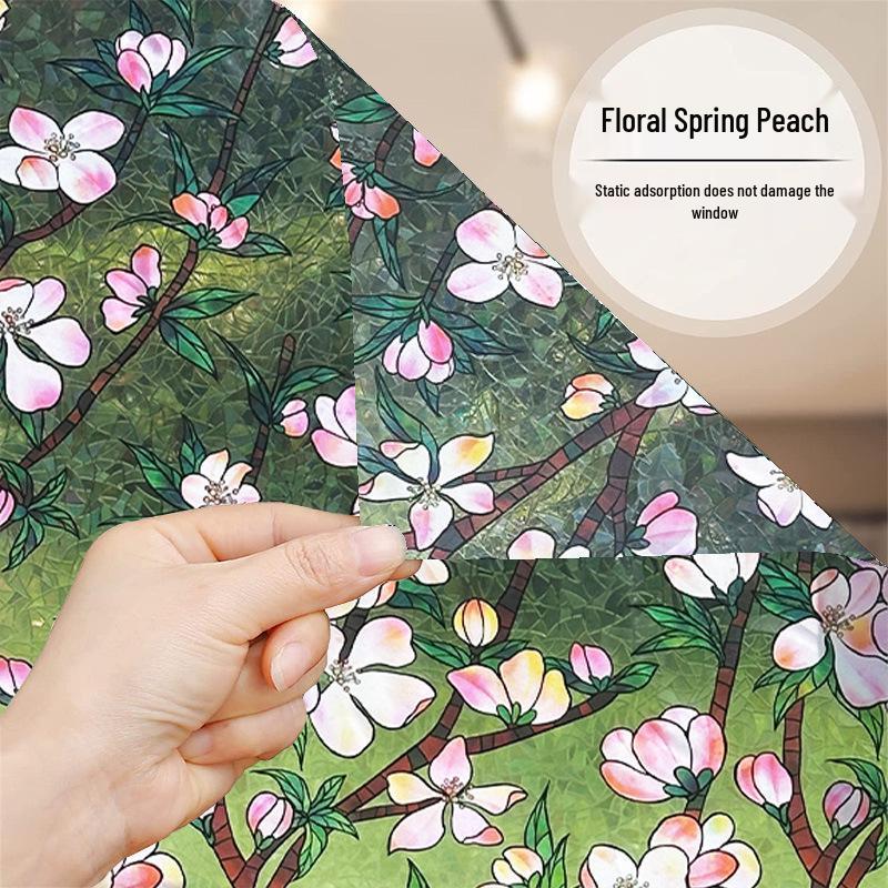 Colorful Thickened Translucent Window Stickers for Bedrooms & Living Rooms - Anti-Peep Glass Film for Offices