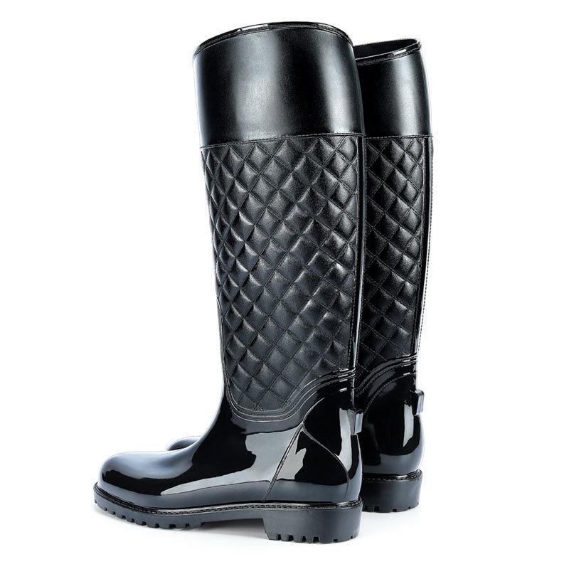 rain shoes women's high rain boots water shoes women's velvet warm fashion women's shoes waterproof and thicker