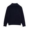 NSSF Women's Striped Wool Half-Zip Pullover - 2024 Autumn/Winter Fashion with Lapel.