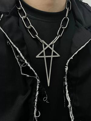 Gotisch Übertrieben Dominant Pentagramm Super Cool Punk Halskette