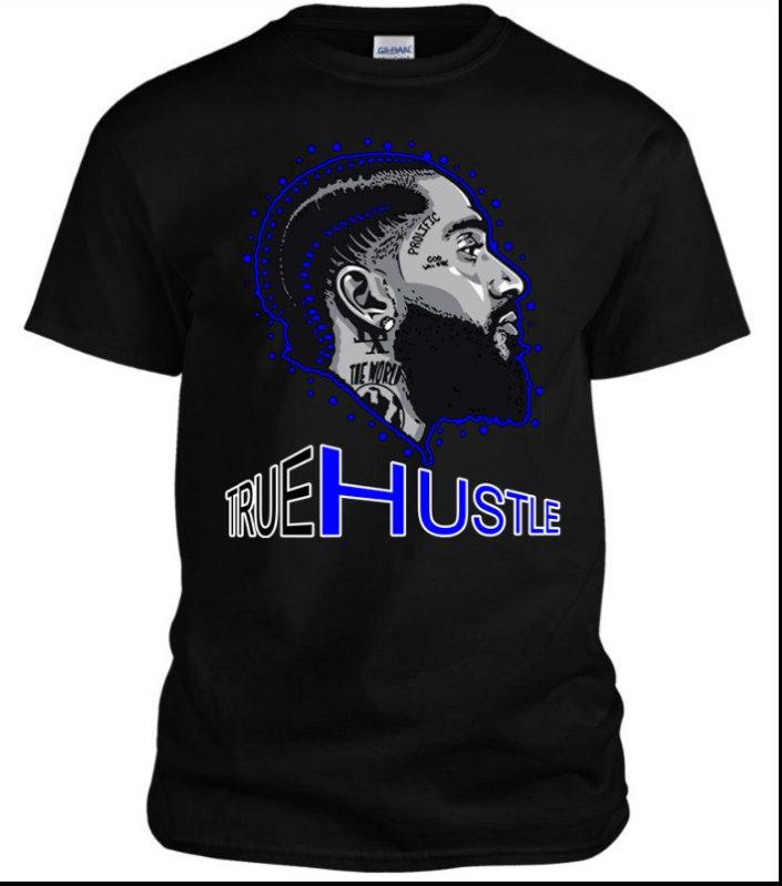 2025 Summer True Hustle Nip Nipsey Hustle Pattern T-shirt Pure Cotton Printed Men s Women s Street Fashion T-shirt Short Sleeve S