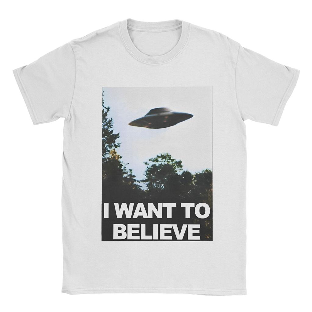 Akte X Film T-Shirts Herren Ich will glauben Neuheit 100% Baumwolle T-Shirt Rundhals Kurzarm T-Shirts Bedruckte Kleidung