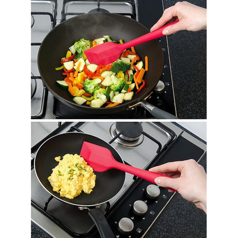 Spatulă din silicon antiaderentă, rezistentă la căldură, fără sudură, uneltă pentru răzuit prăjituri