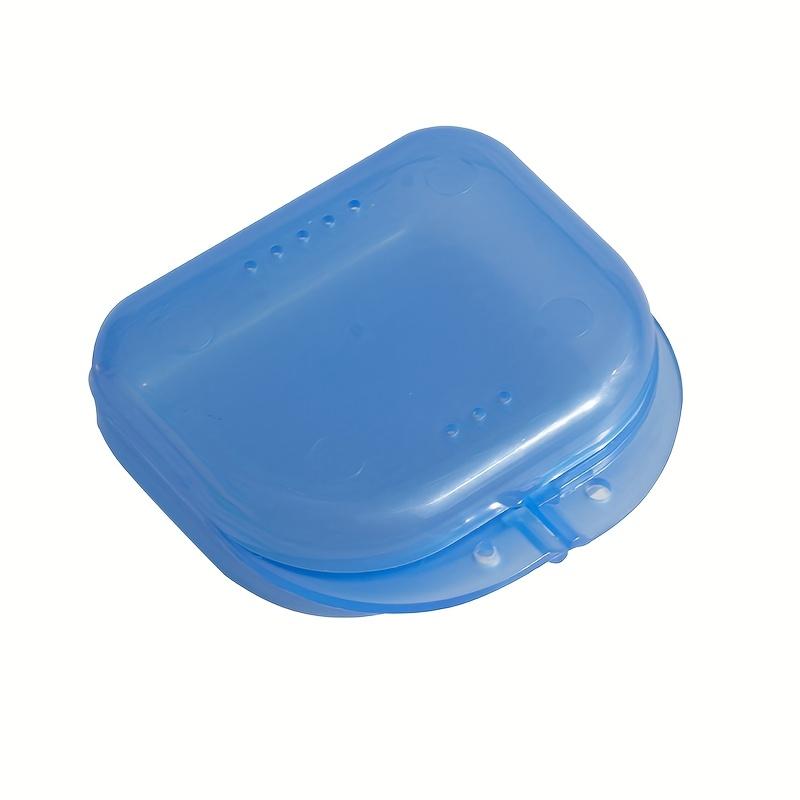 

Премиальный прозрачный контейнер для зубных протезов - Прочный пластик, без запаха, аксессуар для личной гигиены для путешествий и хранения синий