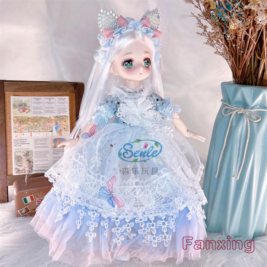 Attractive  Anime Eyes 1/6 Bjd Byte Dolls for Kids Girls DIY Ball-jointed Comic Face Doll 30cm with Dresses Clothes Dress Up