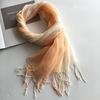 Linen Summer Linen Natural Gradation Color Changing [Dolly Para] Women's Scarf, Stole, Coolness, (Orange)