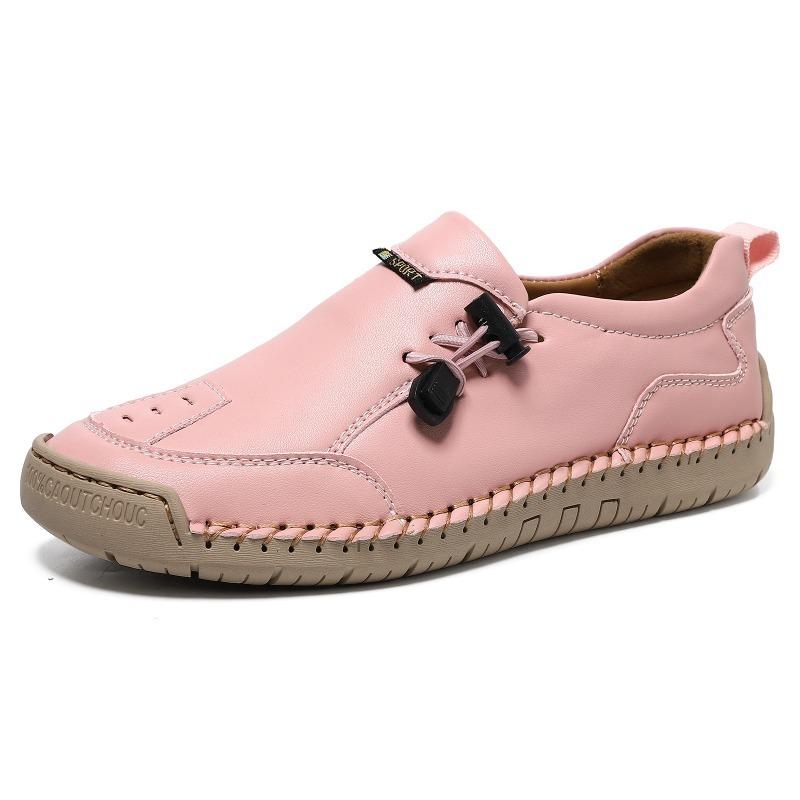 Plus Size Men's Handmade Casual Leather Shoes – Outdoor Fashion Lace-Up Oxfords with Non-Slip Sole, Lightweight Comfortable Walking Footwear