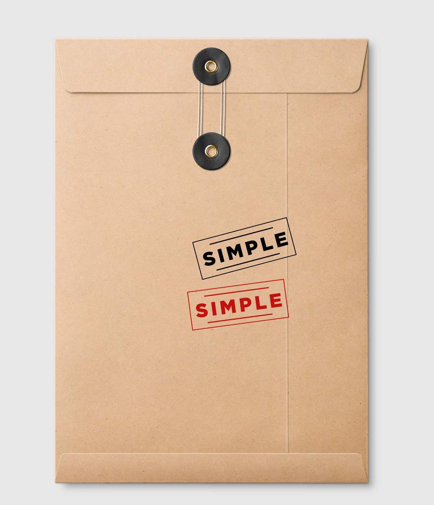 Printtoo Simple Self Inking Rubber Stamp Pre-Inked Office Stamp- Home Office Business Stationery, 47 x 20 mm