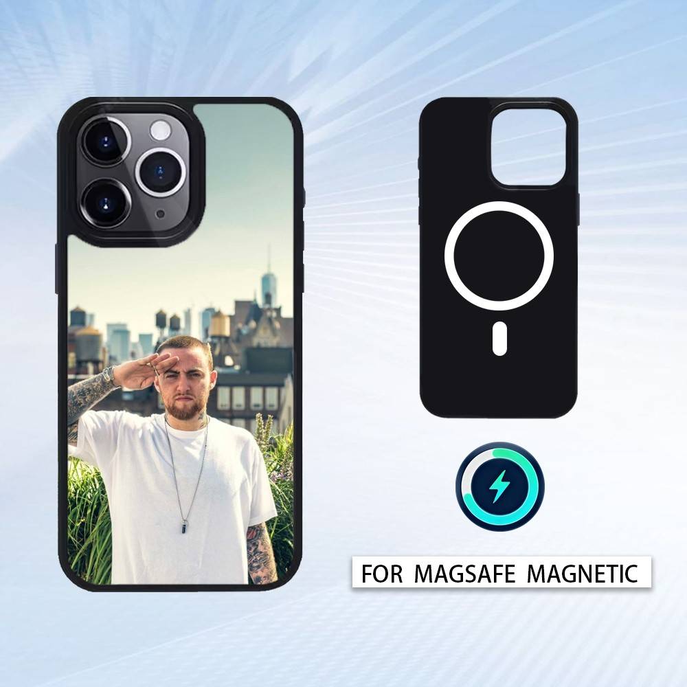 Rapper M-Mac Miller Cool Phone Case Magnetic For iPhone17 16 15 14 13 12 Pro Max For Magsafe Wireless Charging Cover