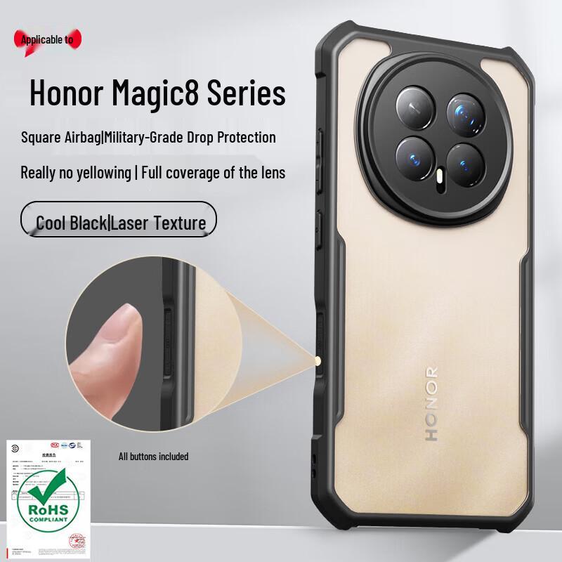 Xundd Transparent Magnetic Ring Kickstand Case for Honor Magic8