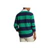 Polo Ralph Lauren Polo Color Block Striped Logo Embroidered Loose Long Sleeve Polo Shirt Men Tops Slope-Green MNPOKNI16823527-410