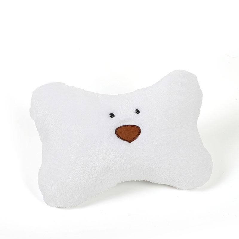 Cartoon Bear Headrest & Neck Pillow: Cute Plush Lumbar Support for Comfortable Car Rides